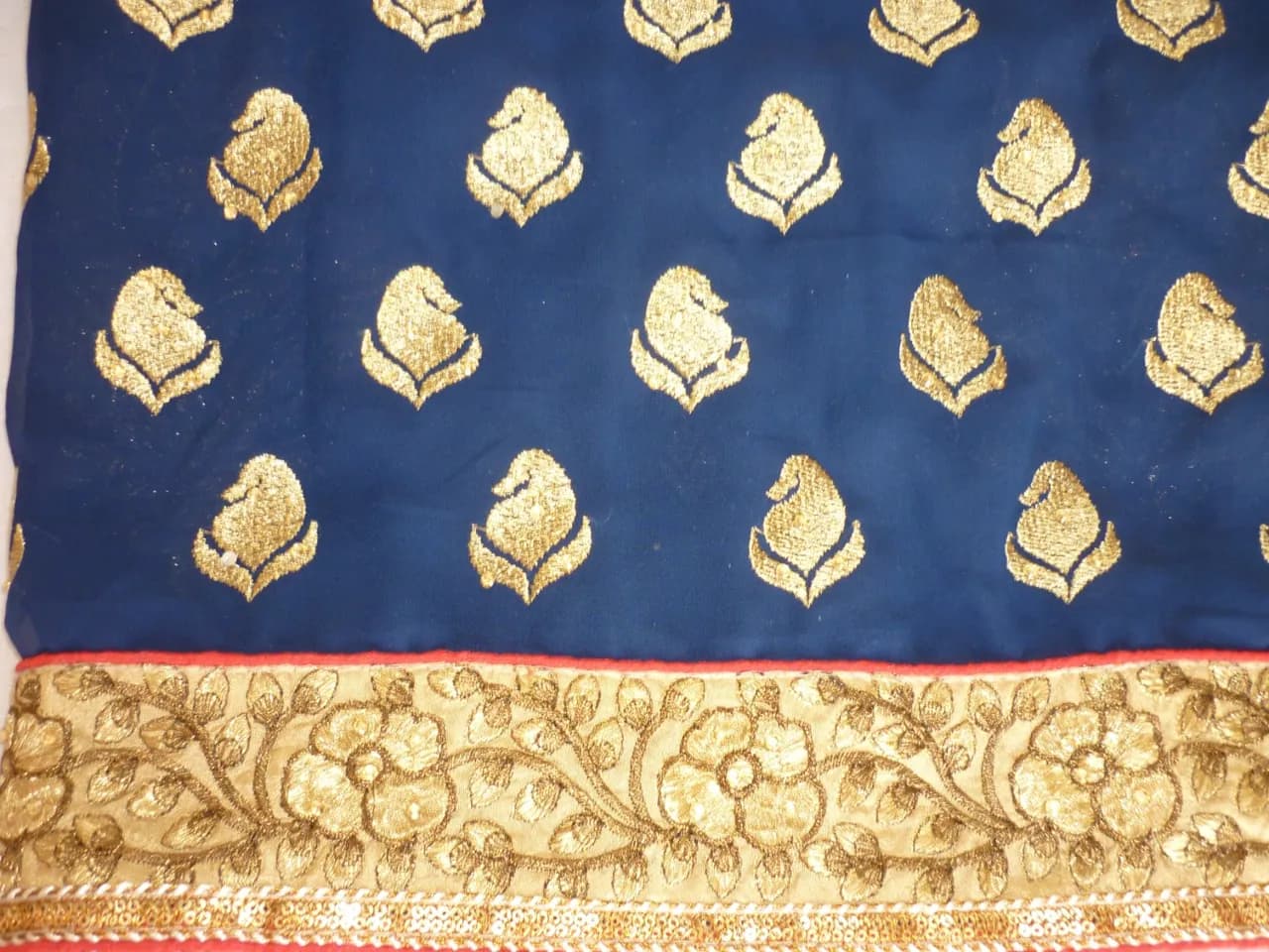 Gajra Saree with embroidery — image 1