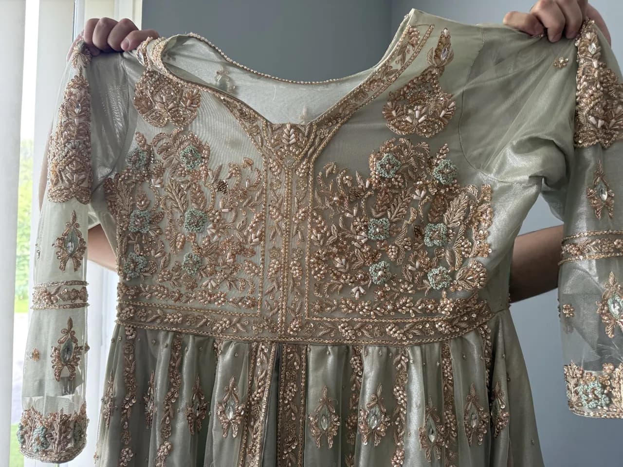 Green bridal walima dress — image 1