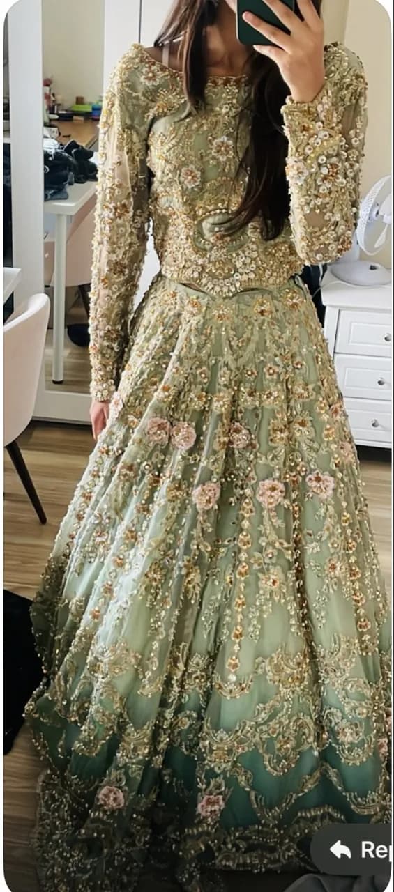 Gorgeous heavy fully embellished Bridal/party lehnga — image 1