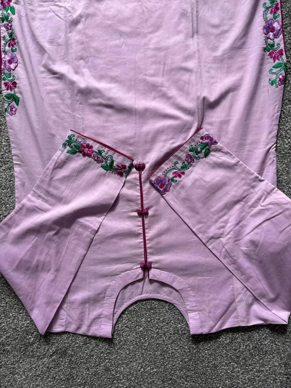 Purple cotton 3 piece Suit