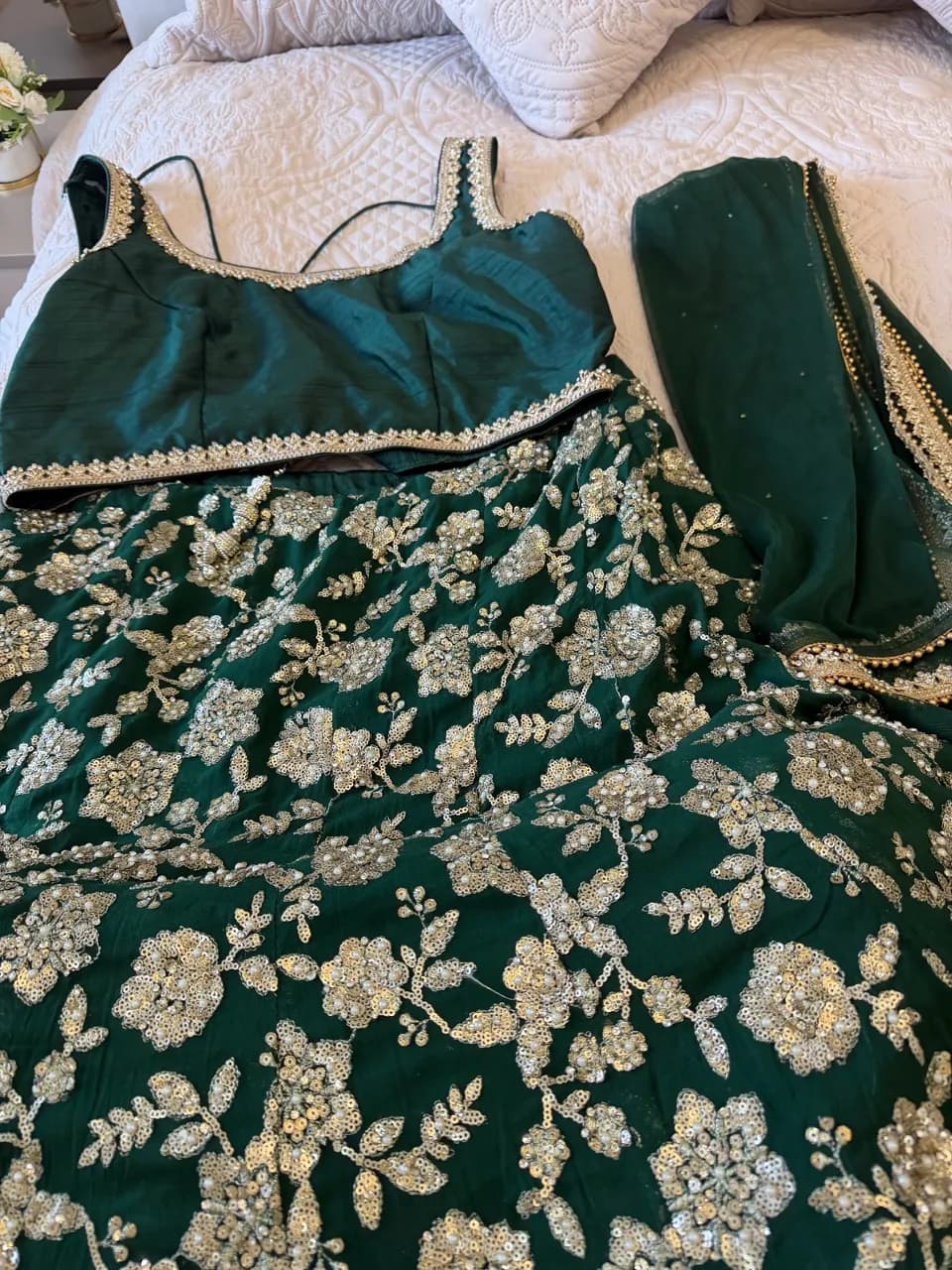 Party wear crop top lehnga — image 1