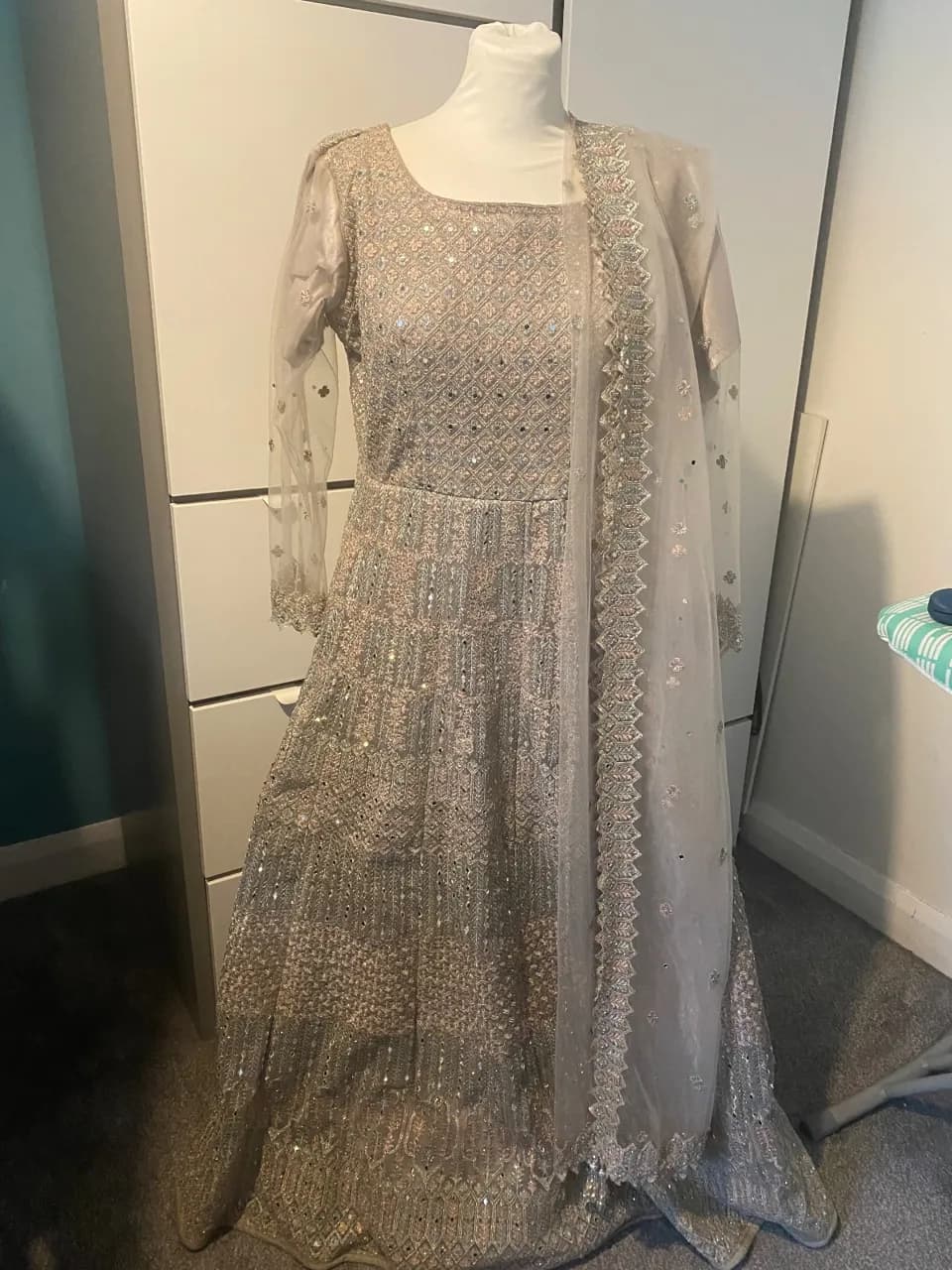 Heavy maxi dress, with mirror work — image 1