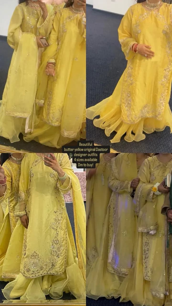Dastoor collection Butteryellow 3 piece outfit — image 1