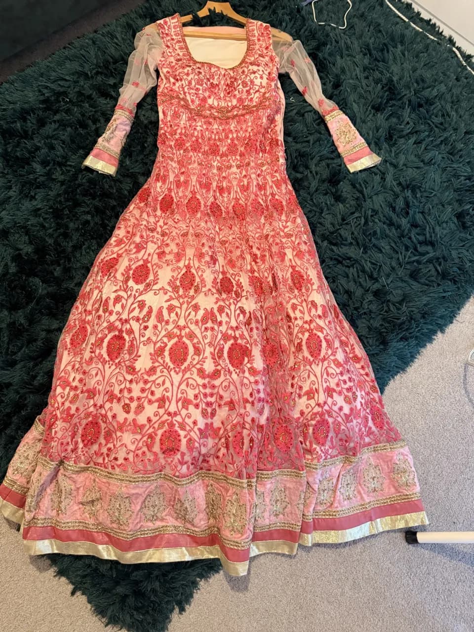 2-Piece Pink Luxury Gown with Dupatta — image 1