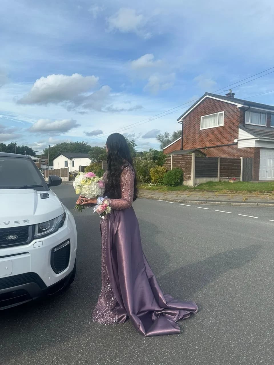 Purple prom or event dress (size M) — image 1