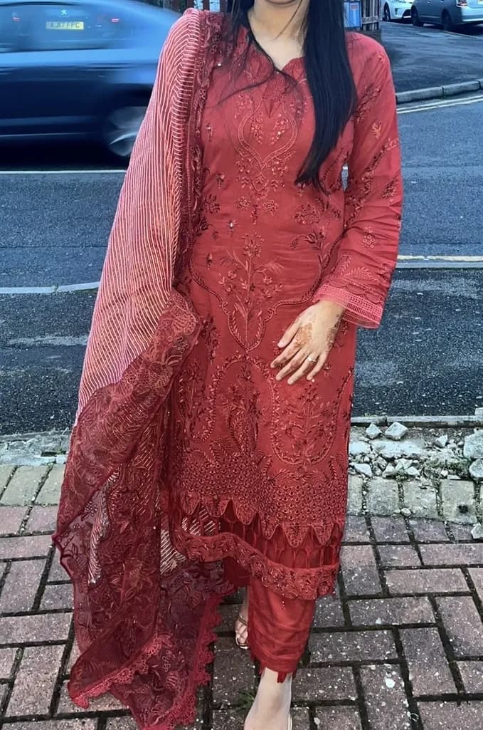 Rust shalwar Kameez — image 1