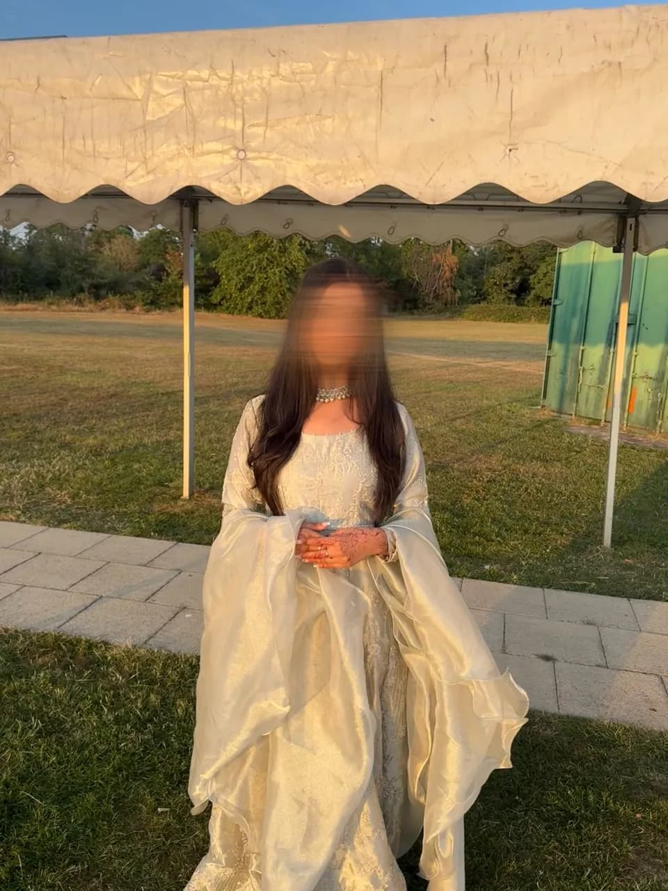 Elegant Sage green traditional ensemble with dupatta — image 1