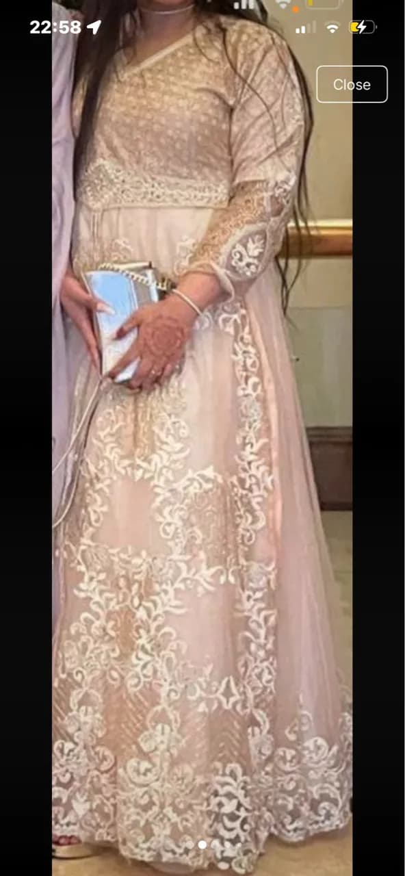 Asian maxi blush pink with a skirt underneath — image 1