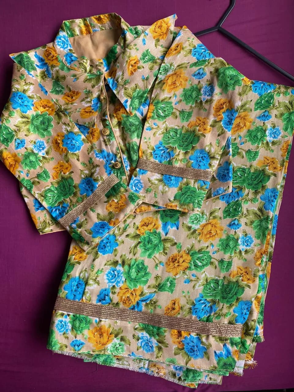 Floral Saari & Matching Blouse — image 1