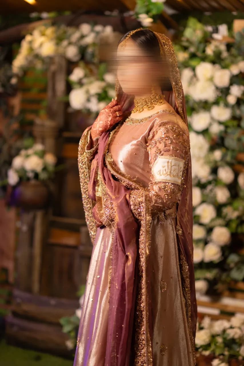 Faika Karim bridal lehenga without dupatta