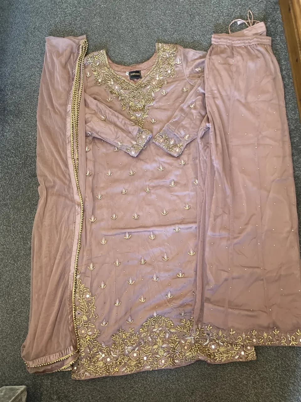 Lilac and Gold 3 Piece Fancy Outfit — image 1