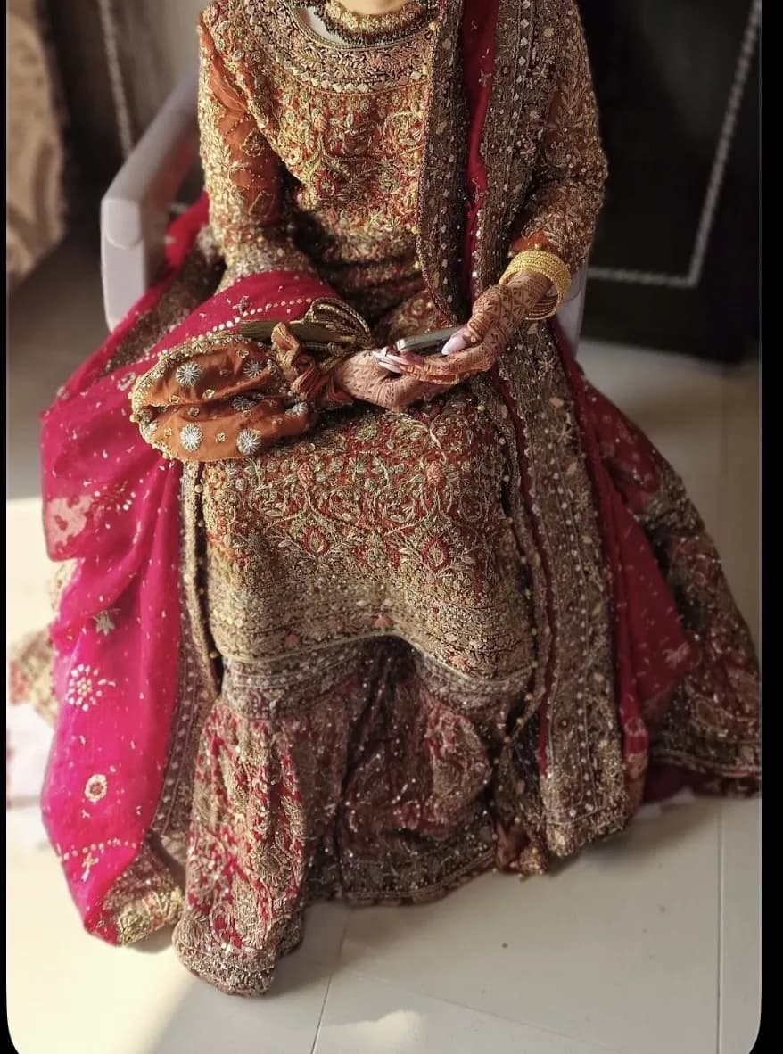 Bridal lengha heavy embroidery — image 1