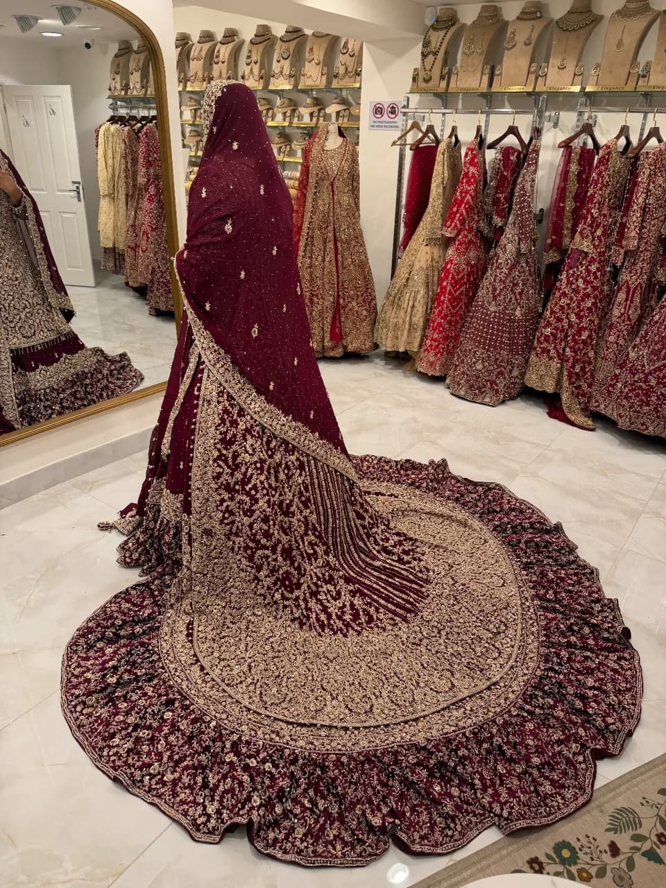 Bridal Burgundy Dress