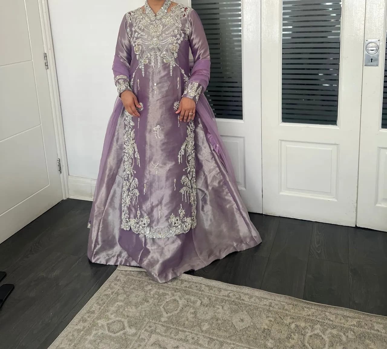 Lilac organza lehenga — image 1