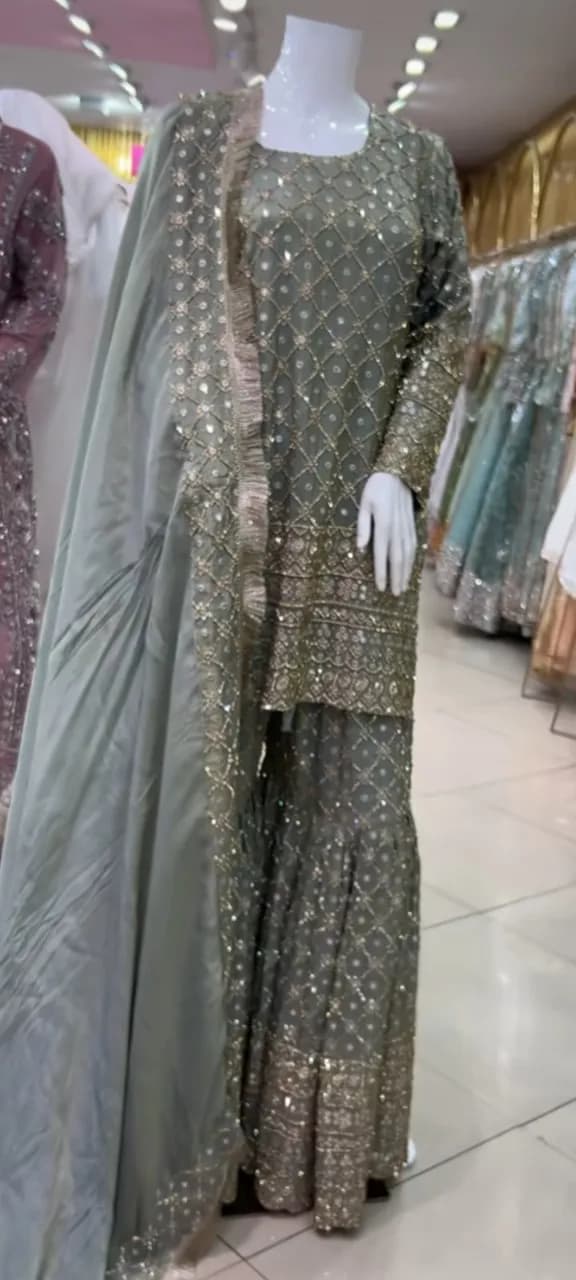 heavy embroidery partywear