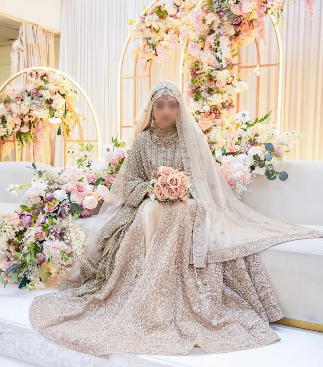 Bridal Gold Jacket style Dress — image 1