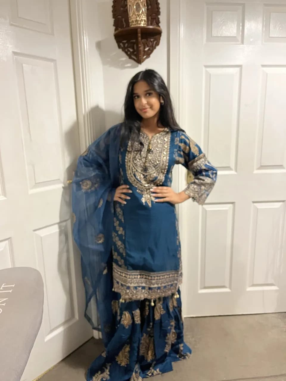 Blue gharaa suit - 3 peice — image 1