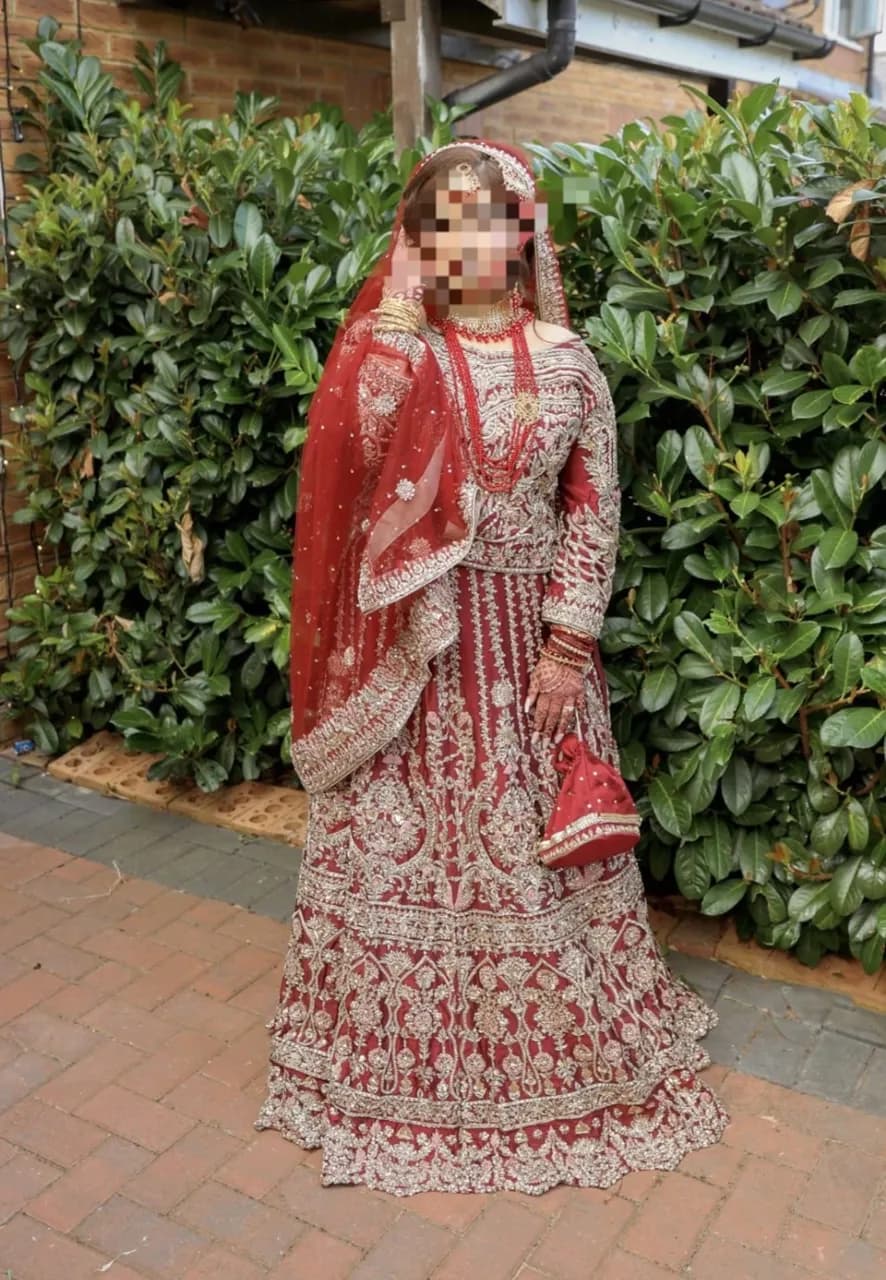 red bridal lengha — image 1