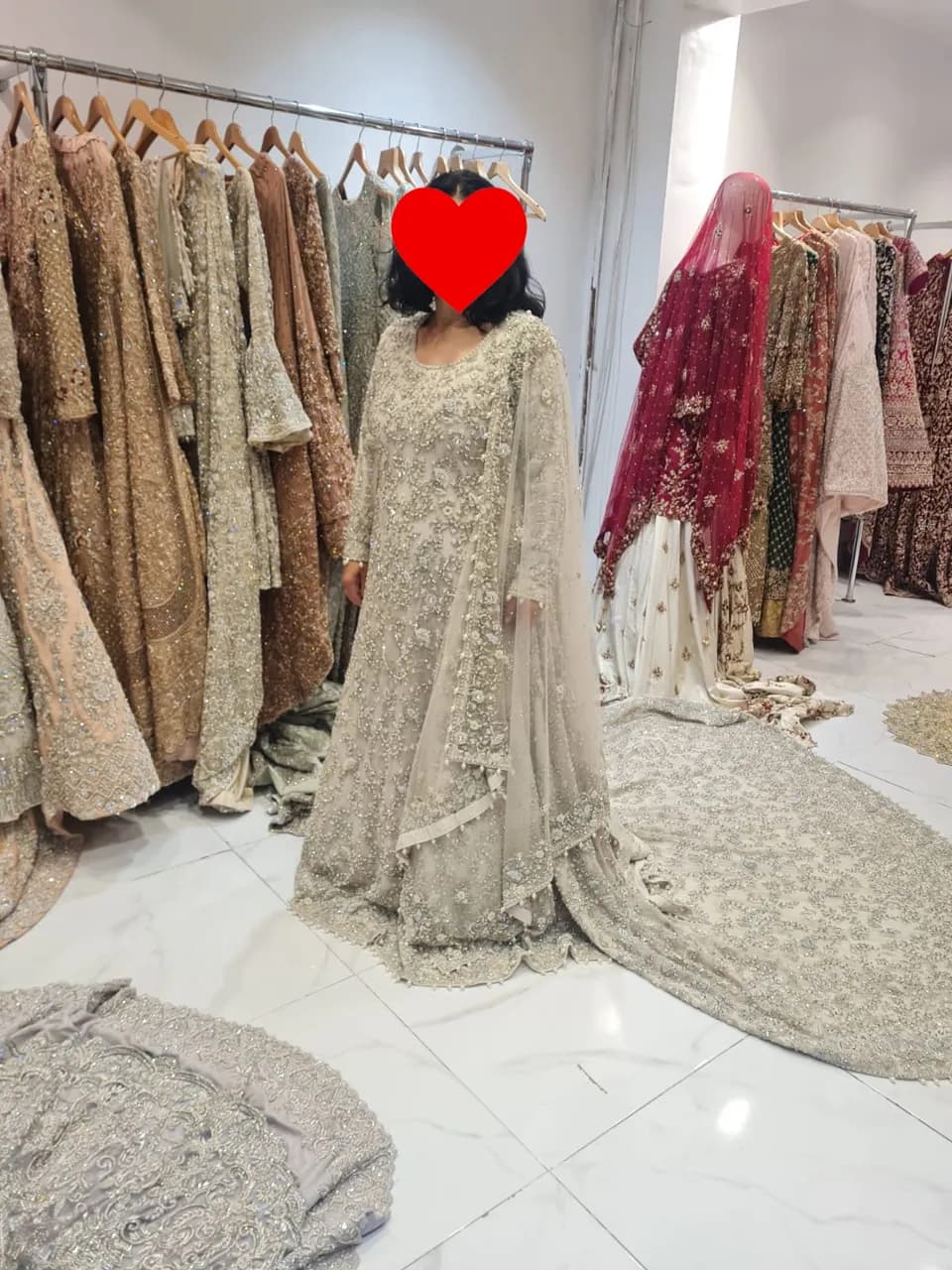 WHITE Bridal maxi with trail - EAST MEETS WEST — image 1