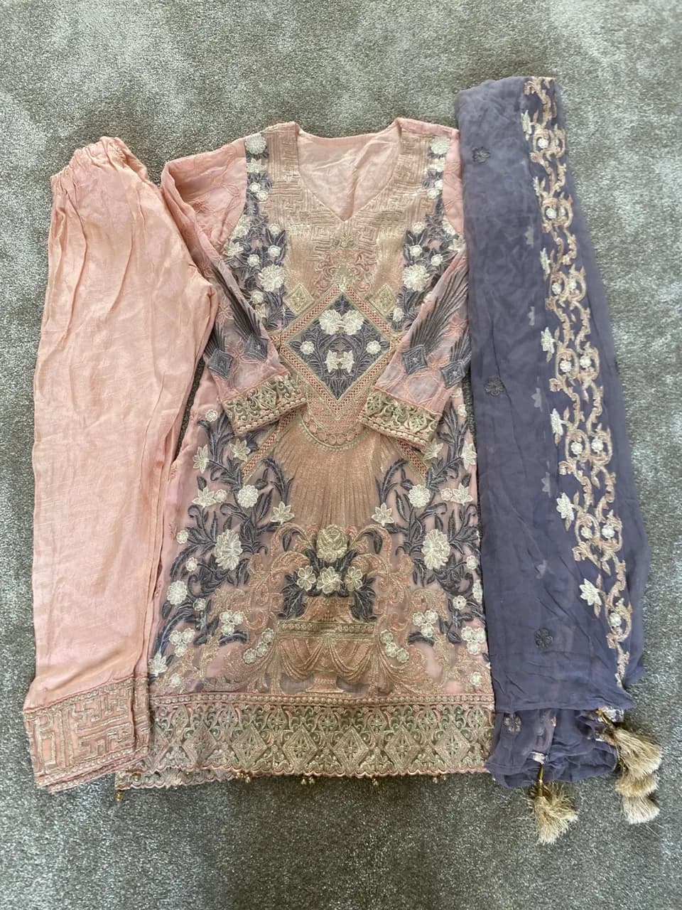 Pink and Grey 3 Piece Outfit — image 1