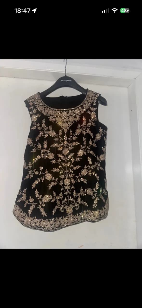 Black and gold lengha — image 1