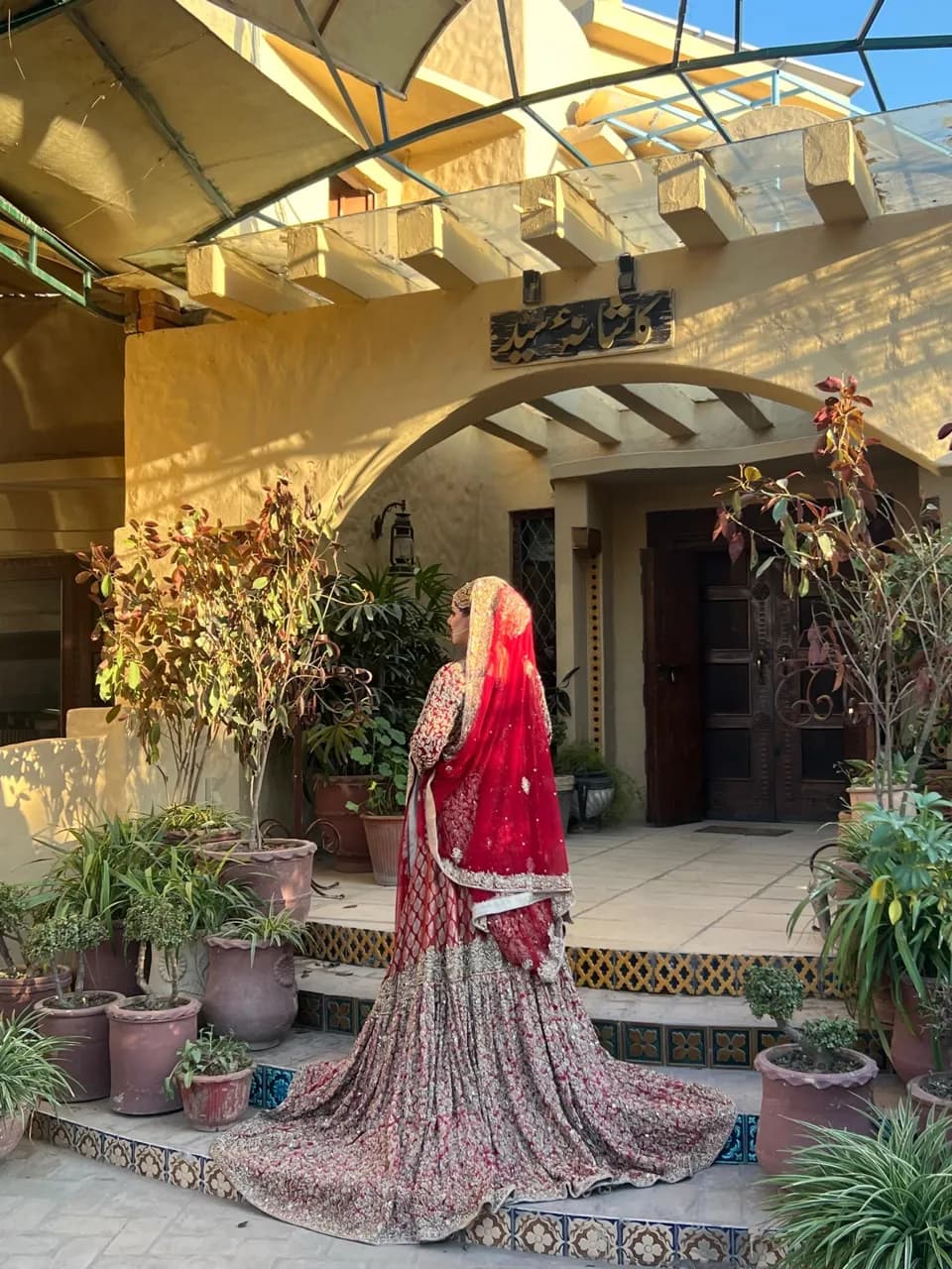 Asian Farshi Lehnga - Bright Red — image 1