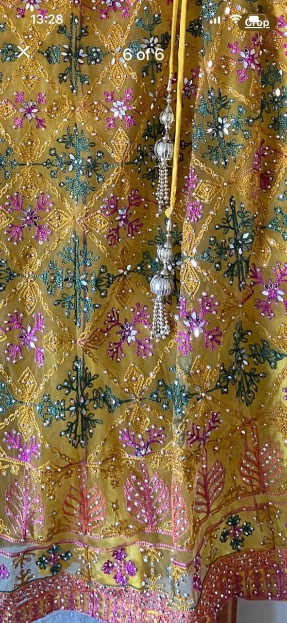 BRAND NEW MUSTARD GOLD INDIAN BRIDAL LEHENGA SET – 2 PIECE + DUPATTA + FREE UNDE — image 1