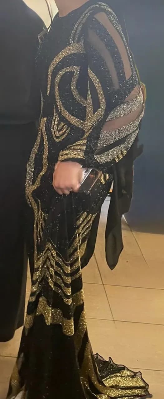 Stunning Heavily Embellished Cocktail Dress with tail — image 1