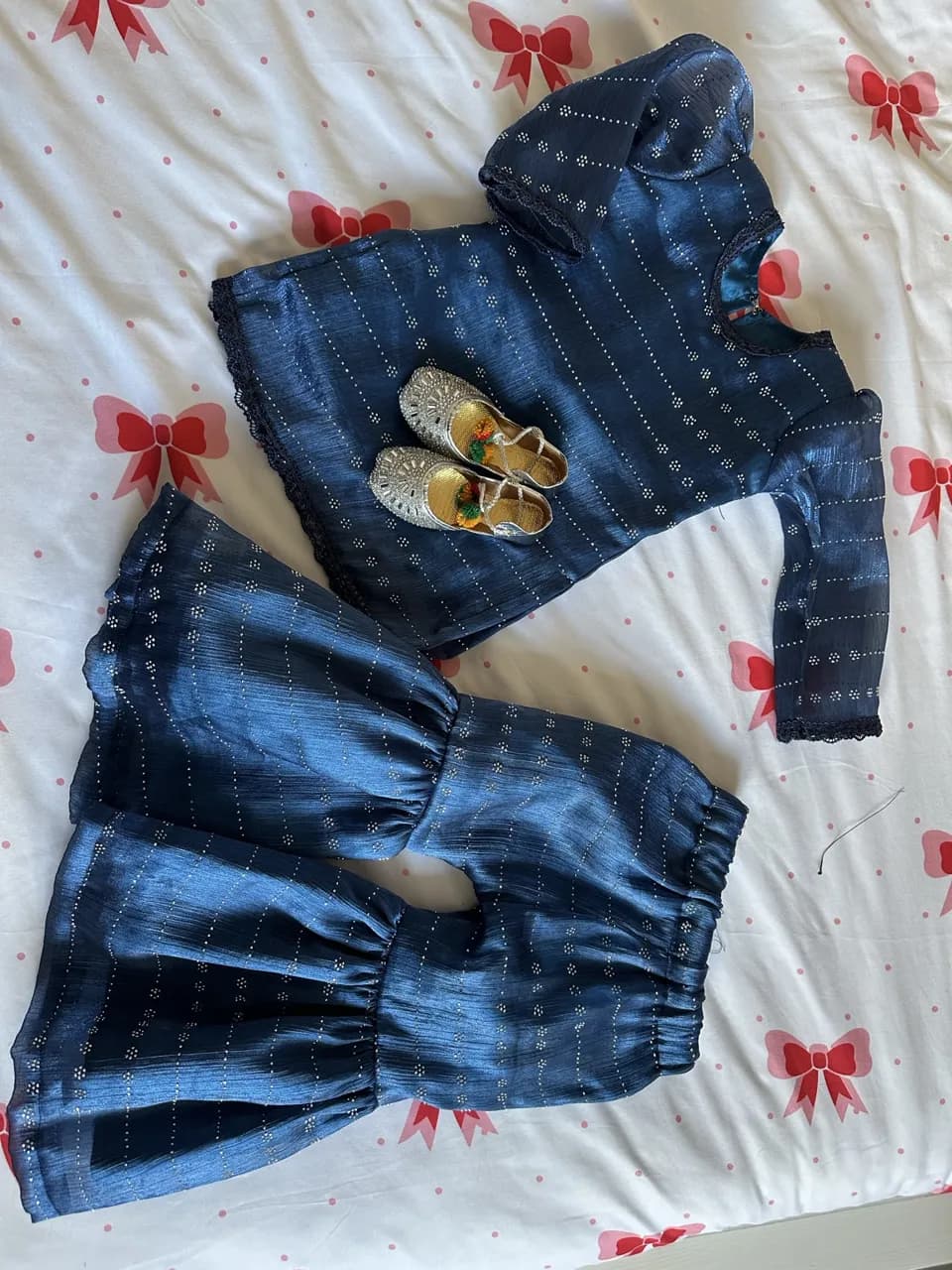 Blue baby girl sharara — image 1