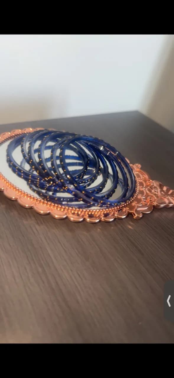 Blue raindrop bangles - size 2.6 — image 1