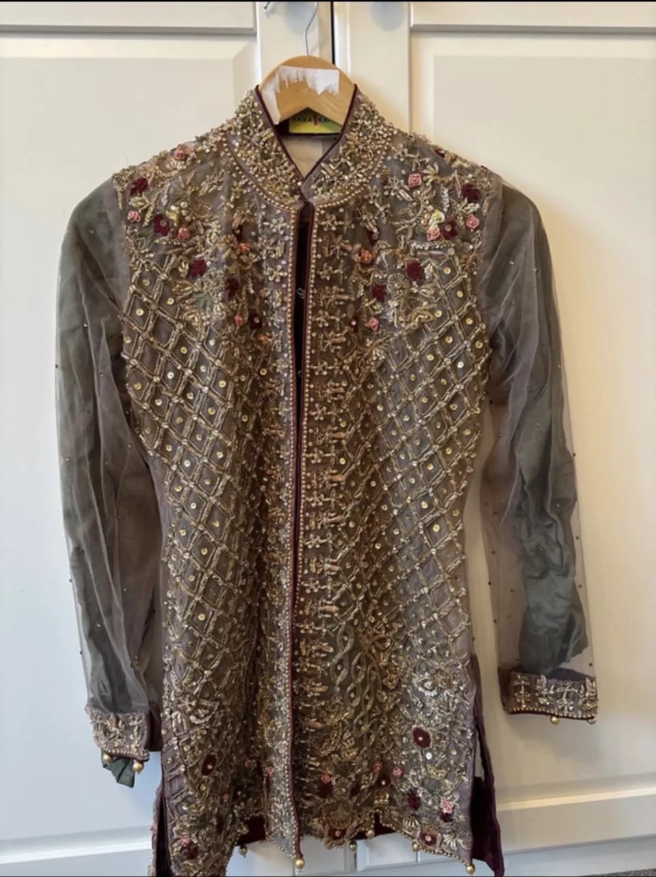Jacket style top with gharara trousers — image 1