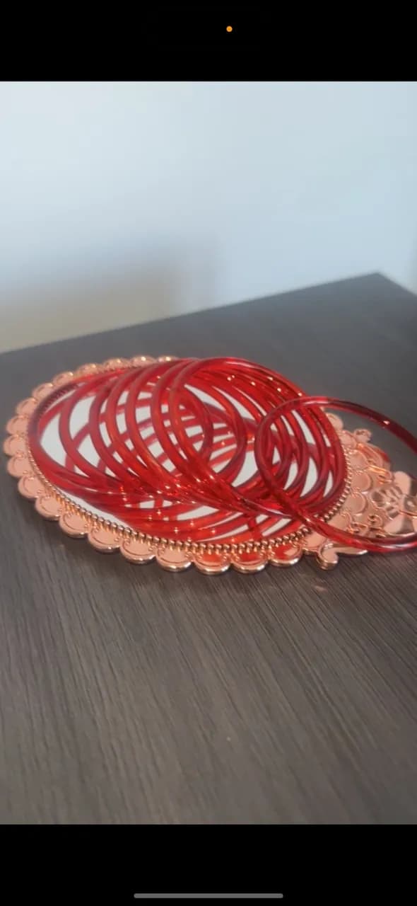 Red Raindrop bangles - size 2.6 — image 1