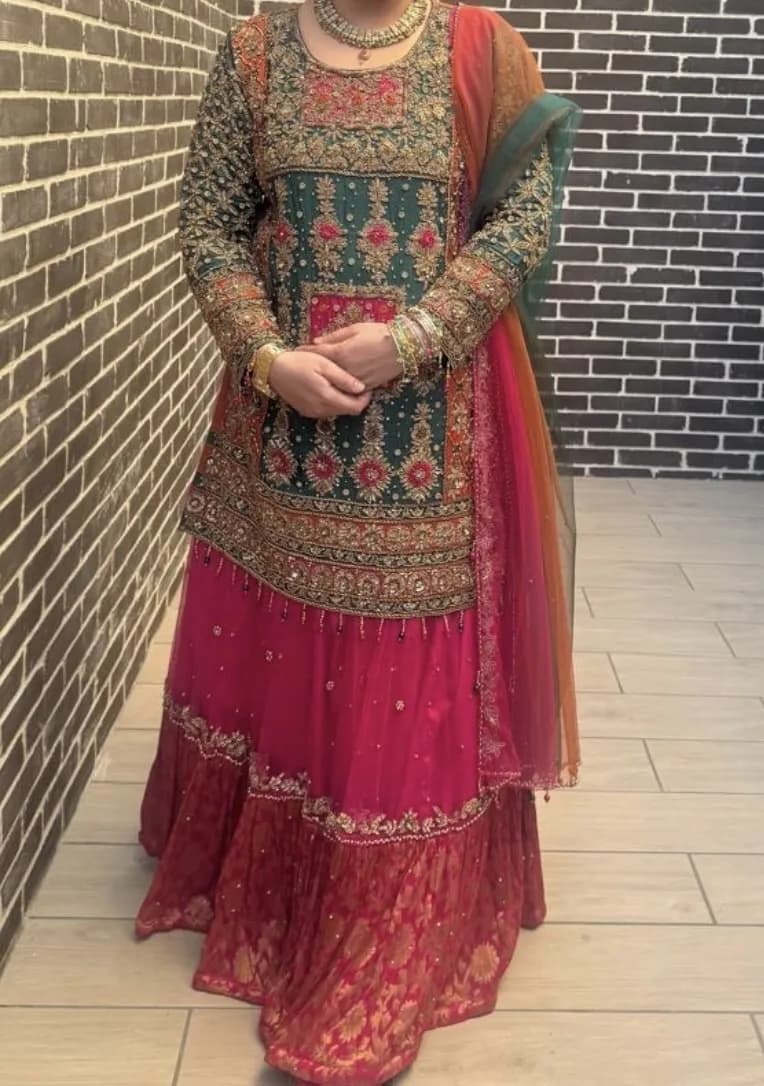 Gorgeous bridal/partwear mehndi dress size XL — image 1