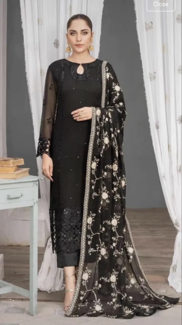 Rameen Luxury Chiffon 3Pc Suit — image 1