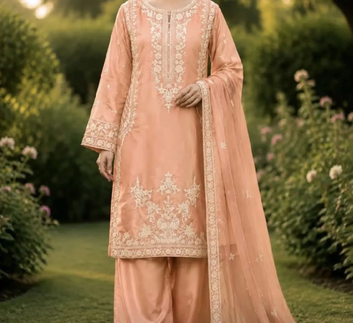 Sheesha Slim 3 piece Pallazo Suits Size M — image 1