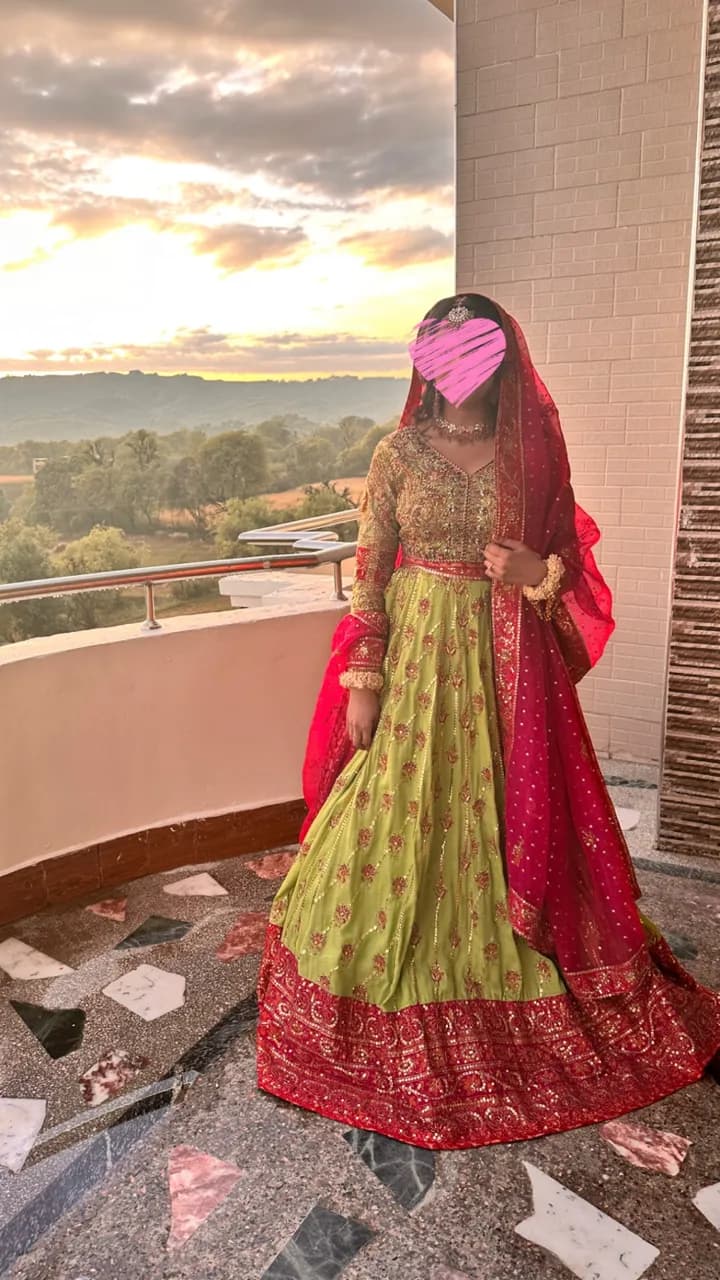 Original Haris Shakeel Mehndi lehnga — image 1