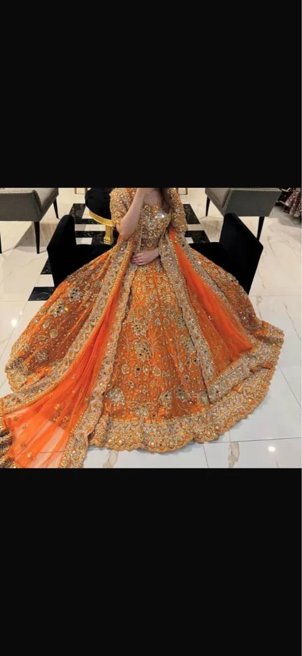 BRIDAL mehndi dress heavy mirror work abhinav mishra inspired MEDIUM — image 1