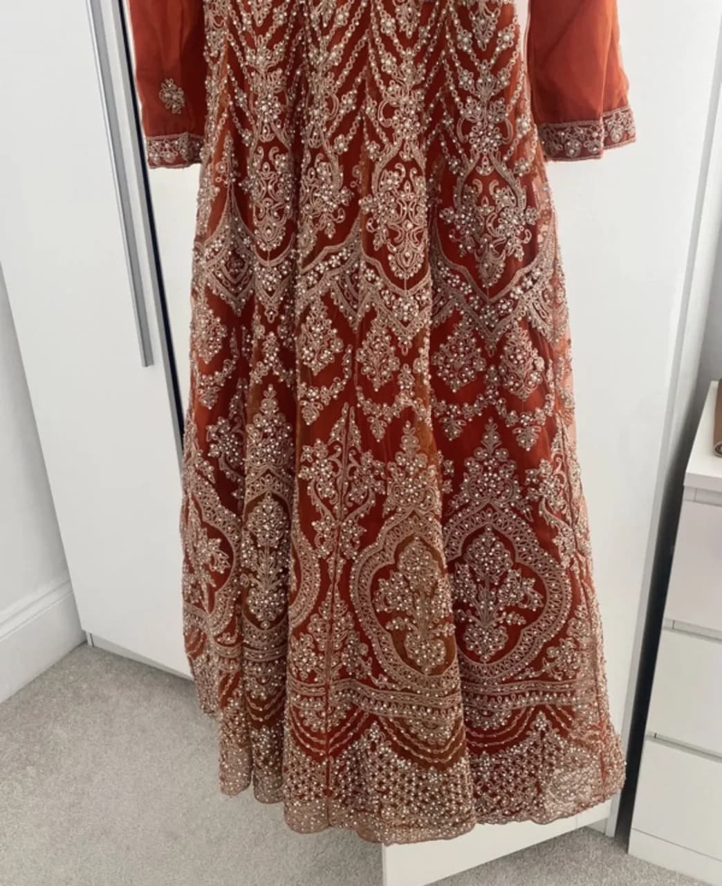 Orange anarkali