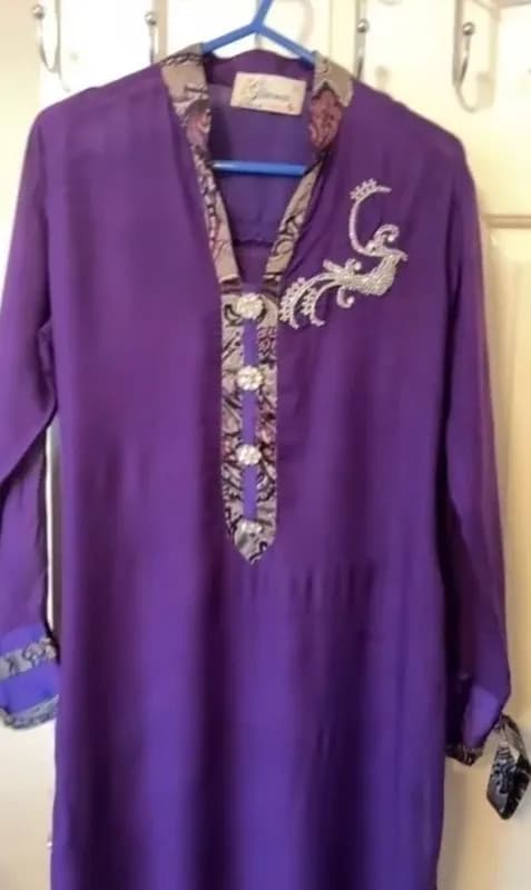 Pakistani cotton long kurta dress ethnic wear (uk10) — image 1