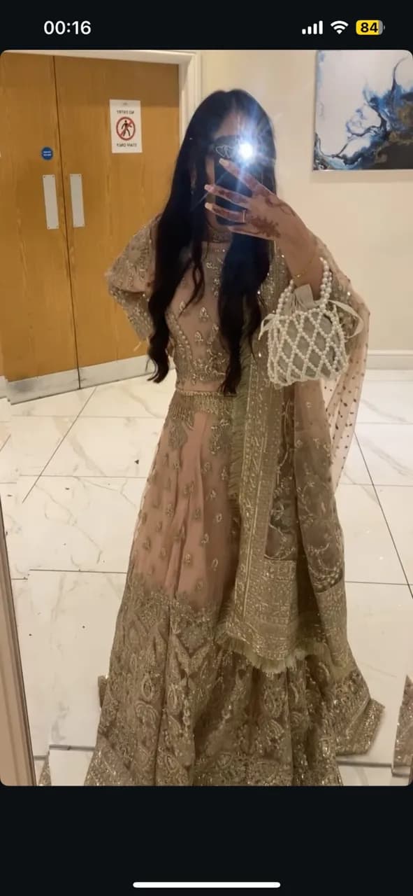 Faiza saqlain lengha and choli formal wedding outfit — image 1