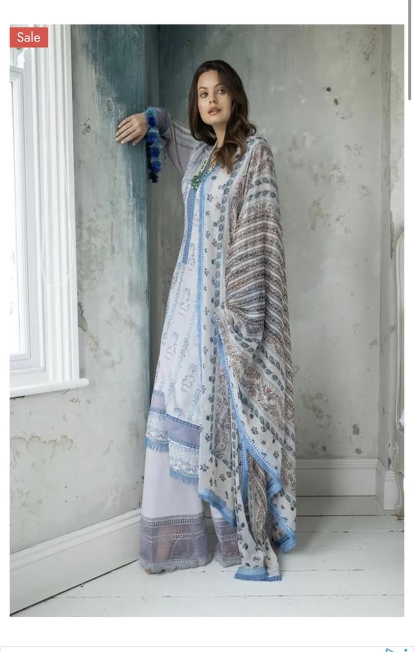 designer sobia Nazir original embroidered 3 piece size L — image 1