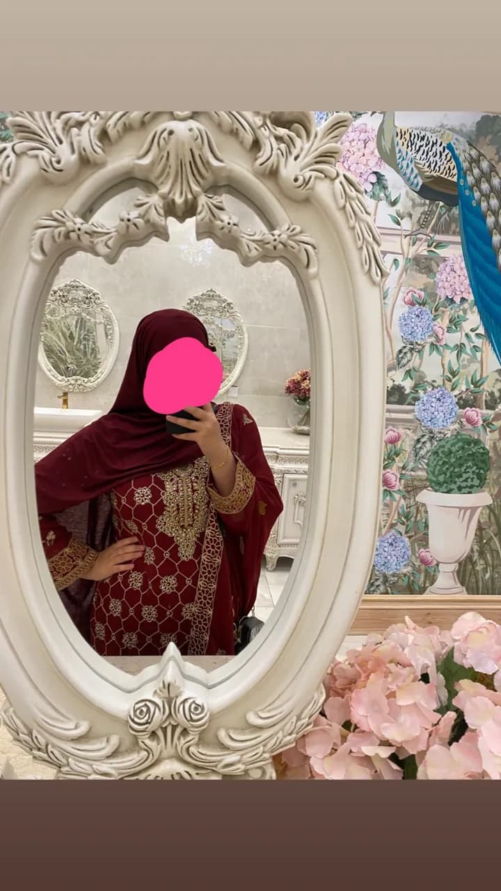 Maroon and gold gharara — image 1