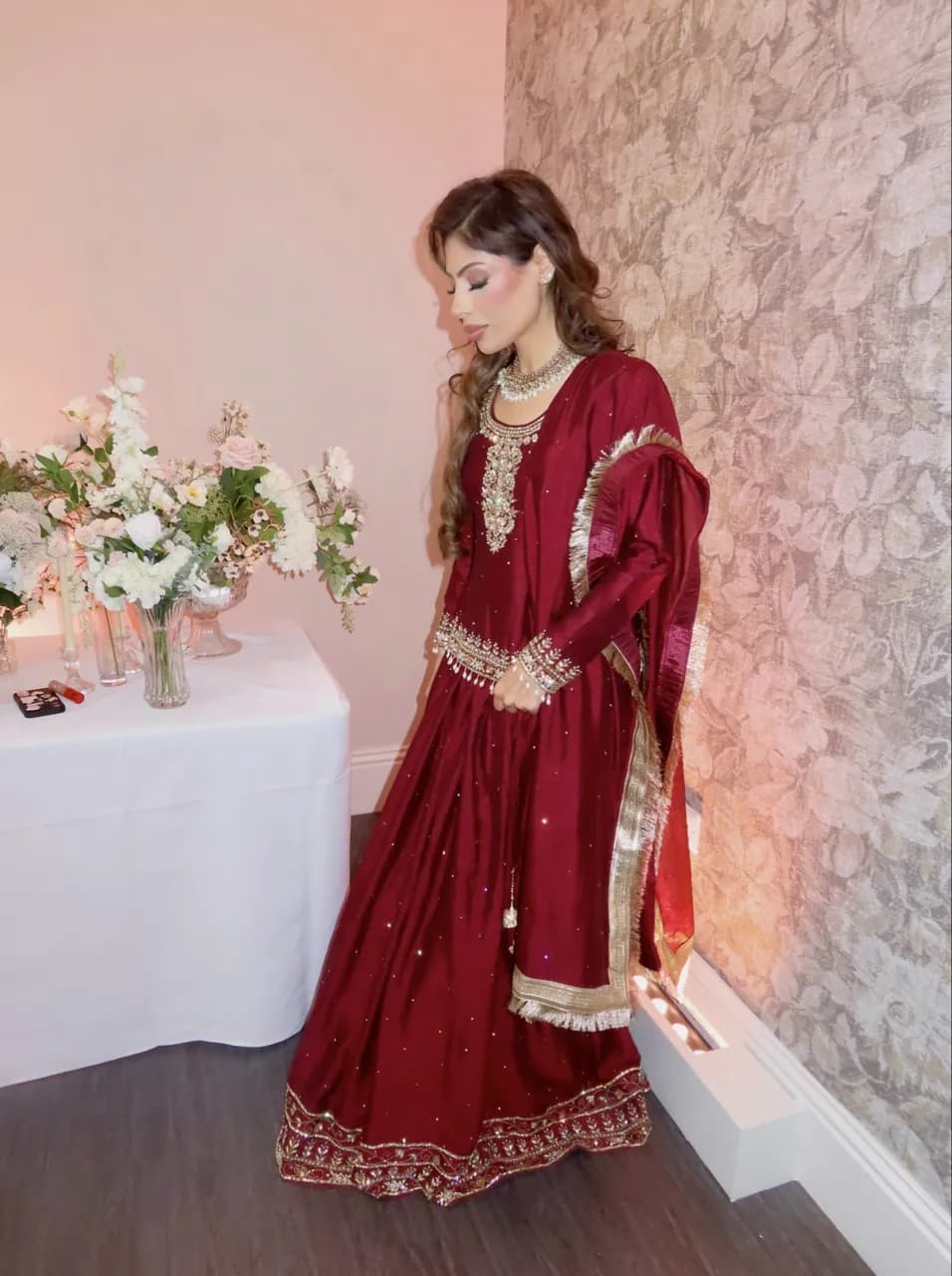 Maroon lengha — image 1