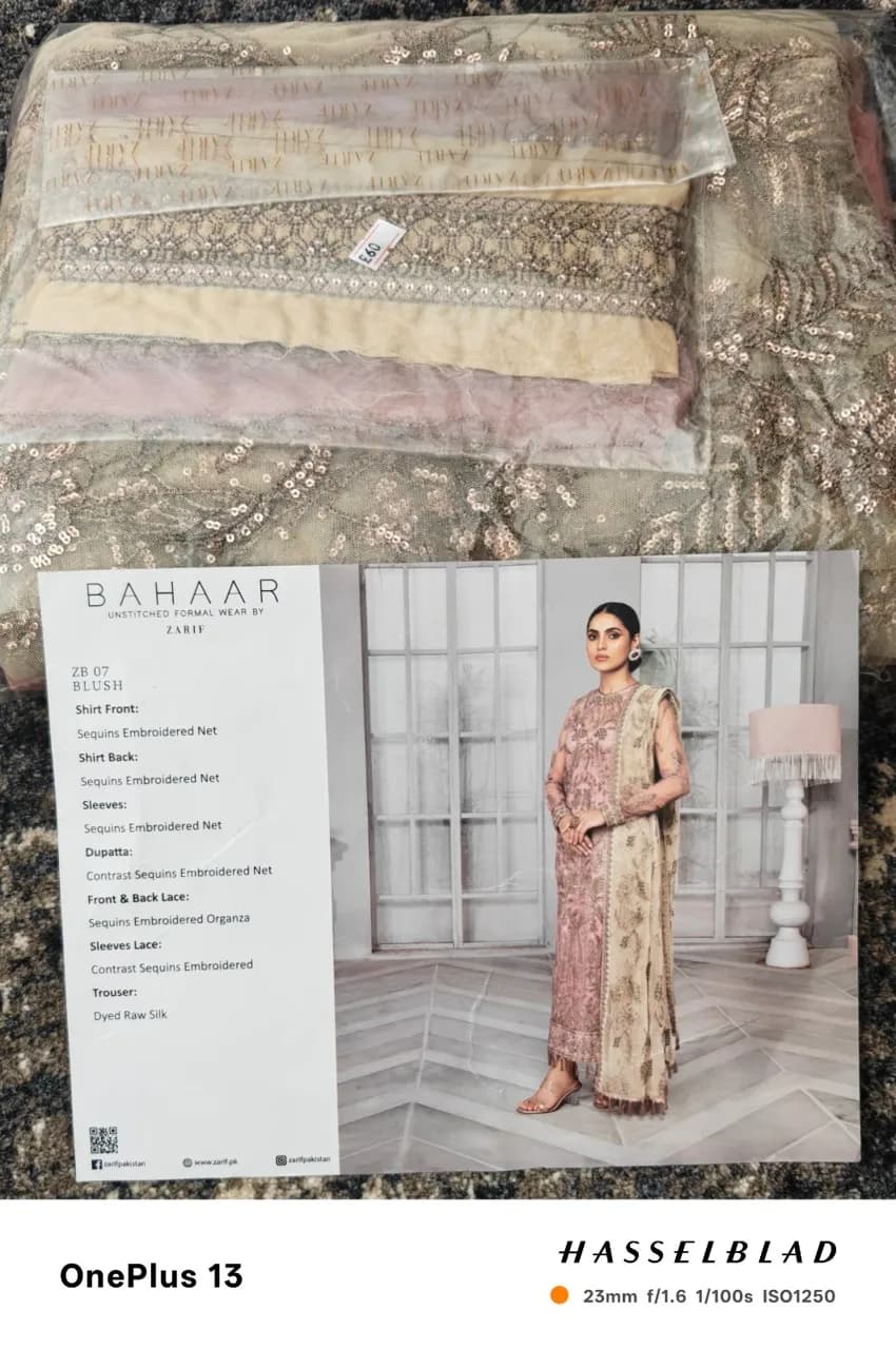Designer Unstitched Party Wear Outfit — image 1
