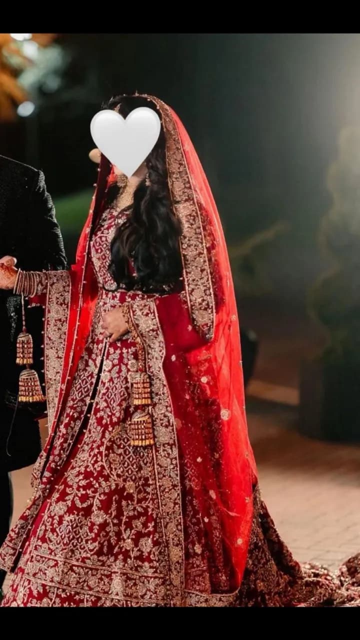 Luxury Red Asian Bridal Lehenga – Worn Once – Excellent Condition — image 1