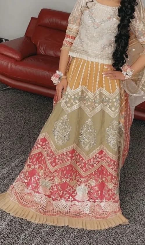 Bridal lengha with dupatta — image 1