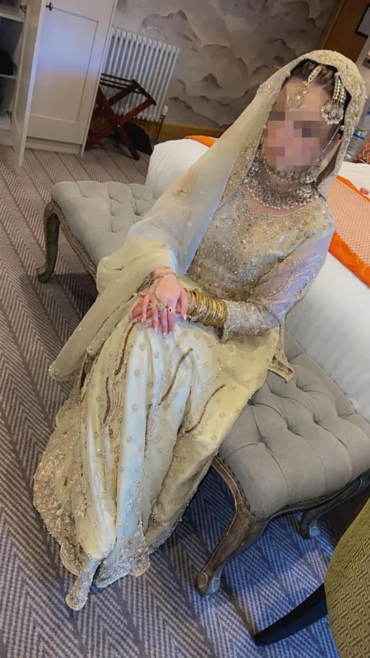 Champagne Gold Valima Lehenga Set with Embroidered Dupatta — image 1