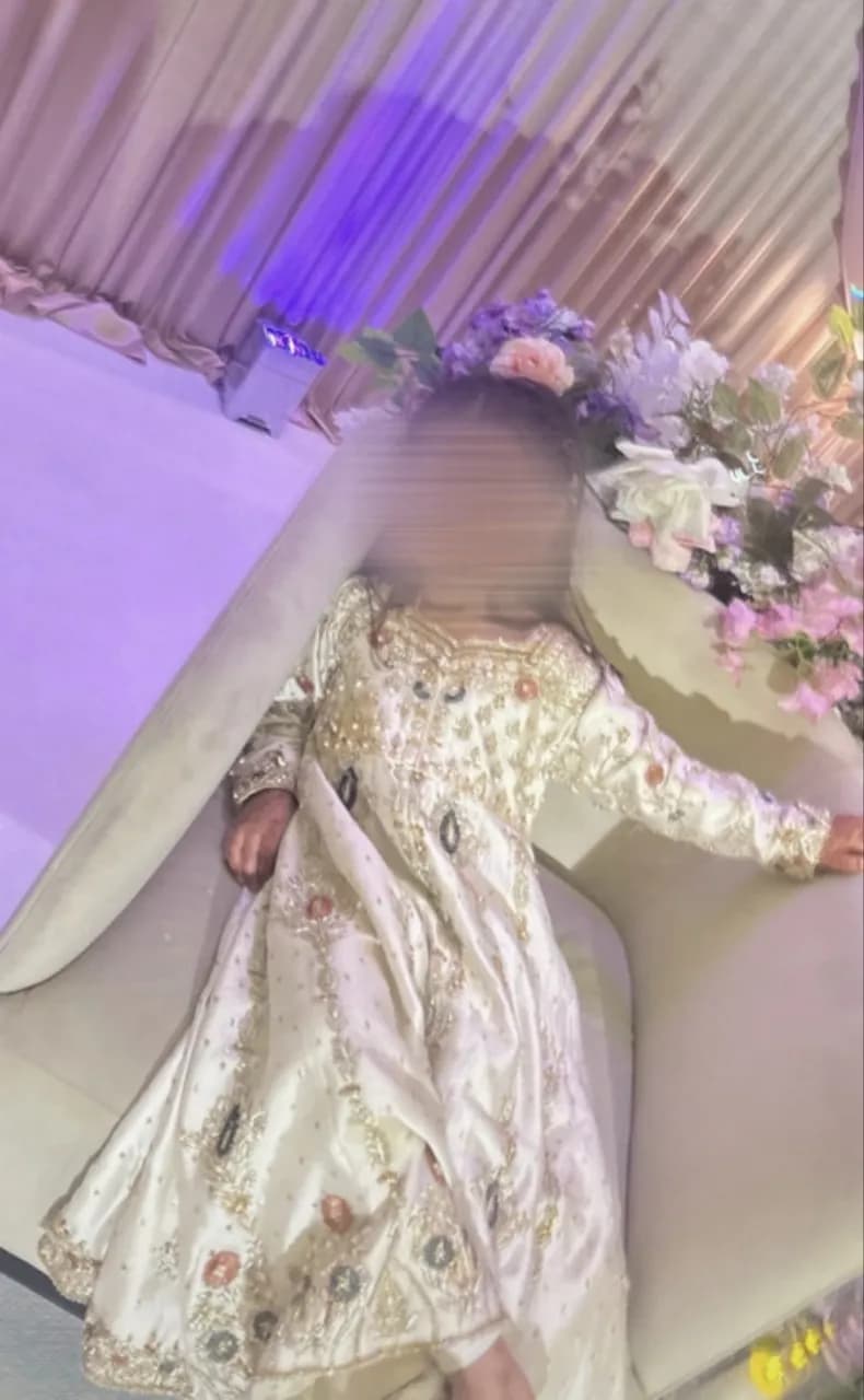White/ivory Anarkali dress - 4/5 year old girl