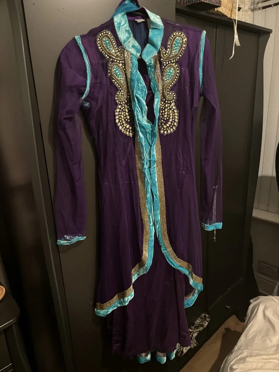 Purple party dress size 36 (xs) — image 1