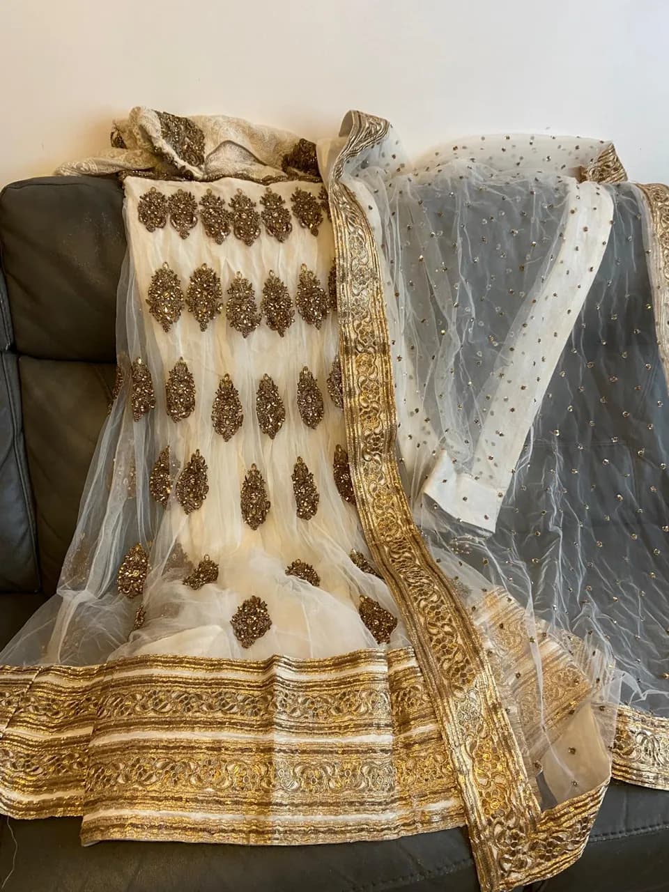 White embroidered dress — image 1
